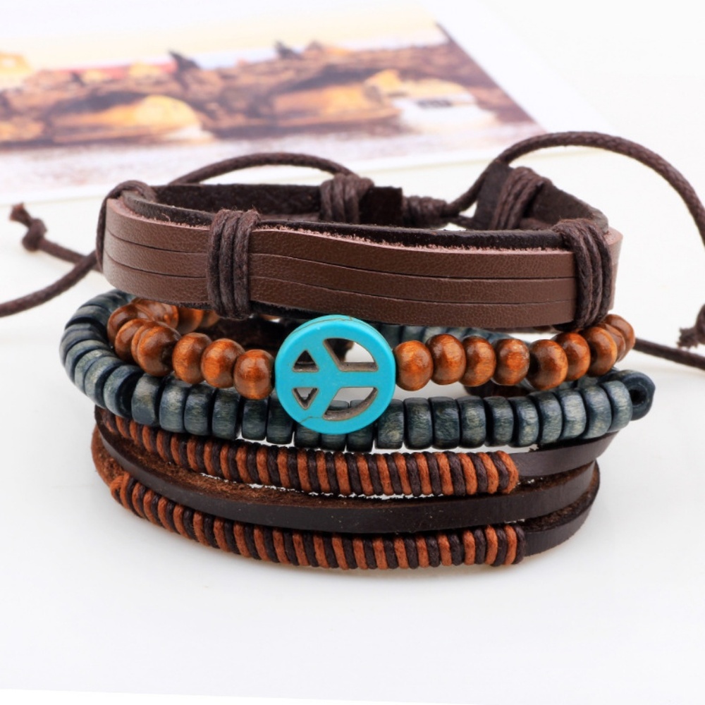 Fashion Assorted Leather Bracelets - Picture 3 of 5